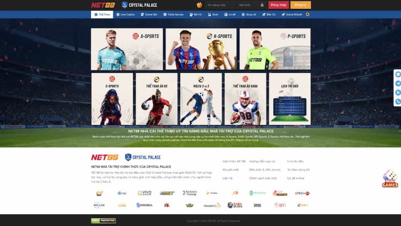 Nhà cái Net88 uy tín và các nhà phát hành hợp tác